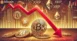 DALL·E 2024-11-24 21.55.30 - An engaging 1200x625 pixel image representing cryptocurrency market volatility. The image should feature a digital Bitcoin coin falling from a peak, w