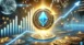 DALL·E 2024-11-24 22.08.14 - An engaging 1200x625 pixel image representing Stellar (XLM) and its recent market surge. The image should feature a glowing Stellar coin (with a gener