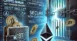 DALL·E 2025-02-23 23.26.54 - A dramatic cybercrime scene depicting Bybit’s $1.5 billion crypto hack. The image features a breached digital vault with Ethereum coins escaping, symb